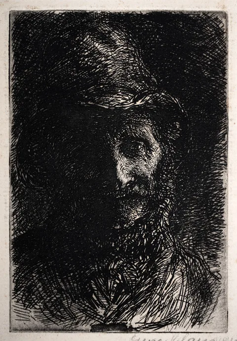 George Clausen, Old Joe, pencil signed to the margin