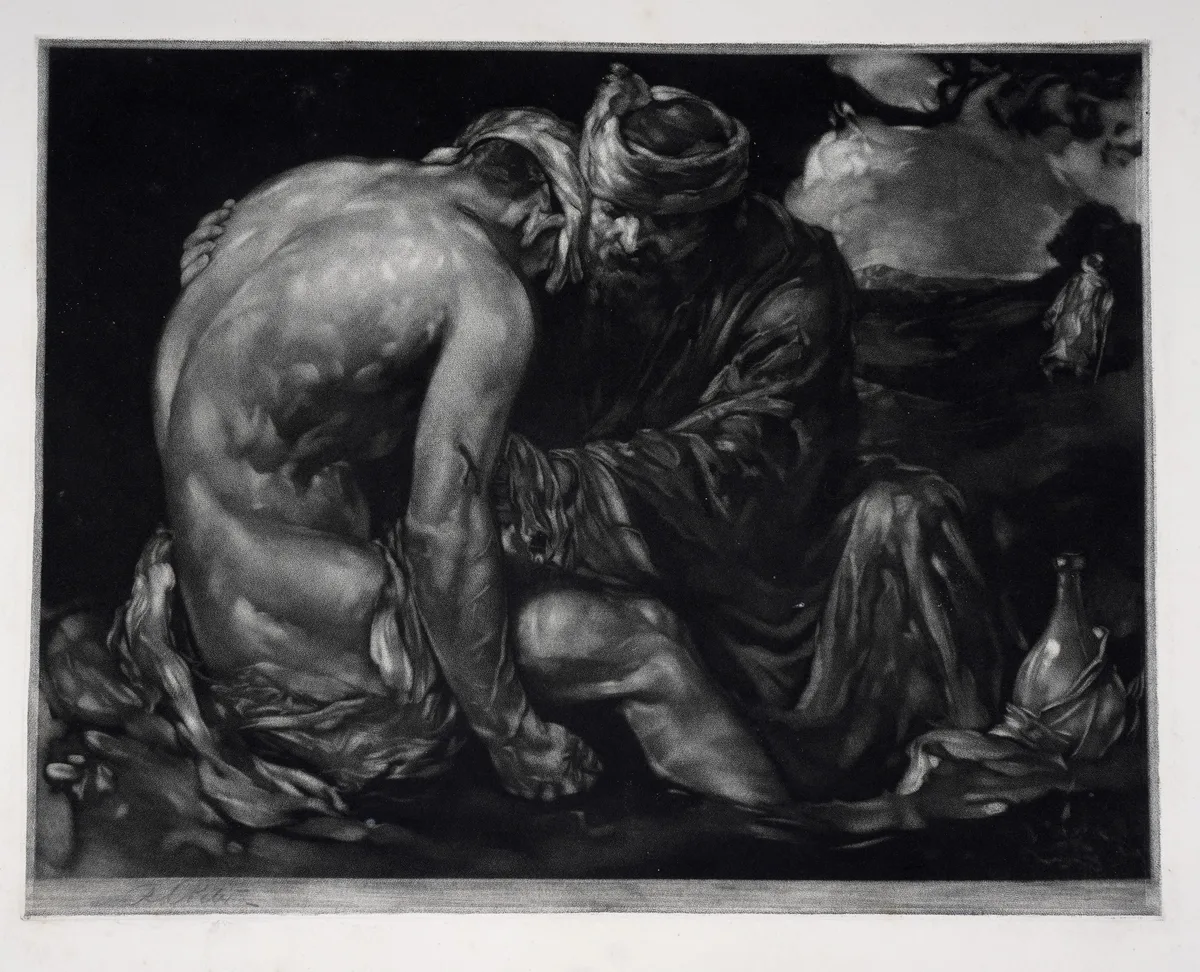 Robert Charles Peter, The Good Samaritan, pencil signed on the plate