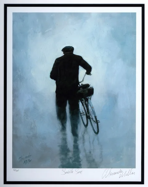 Alexander Millar, Saddle Sore, pencil signed and titled to the margin