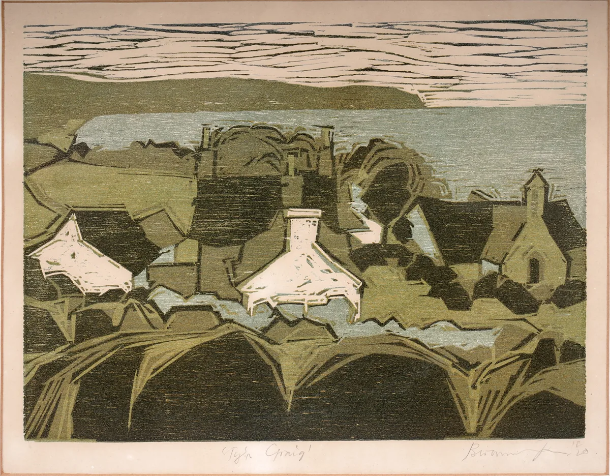 Berwyn Jones, Ty'n Graig, limited edition woodcut, 18/20