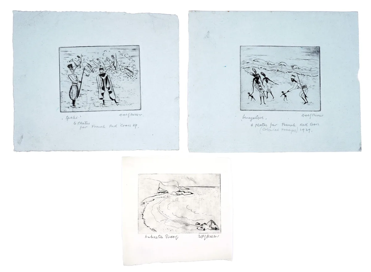 Dolf Rieser, Three studies, all pencil signed to the margins