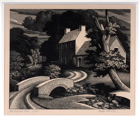 George Mackley, The Deserted Farm, pencil signed and titled