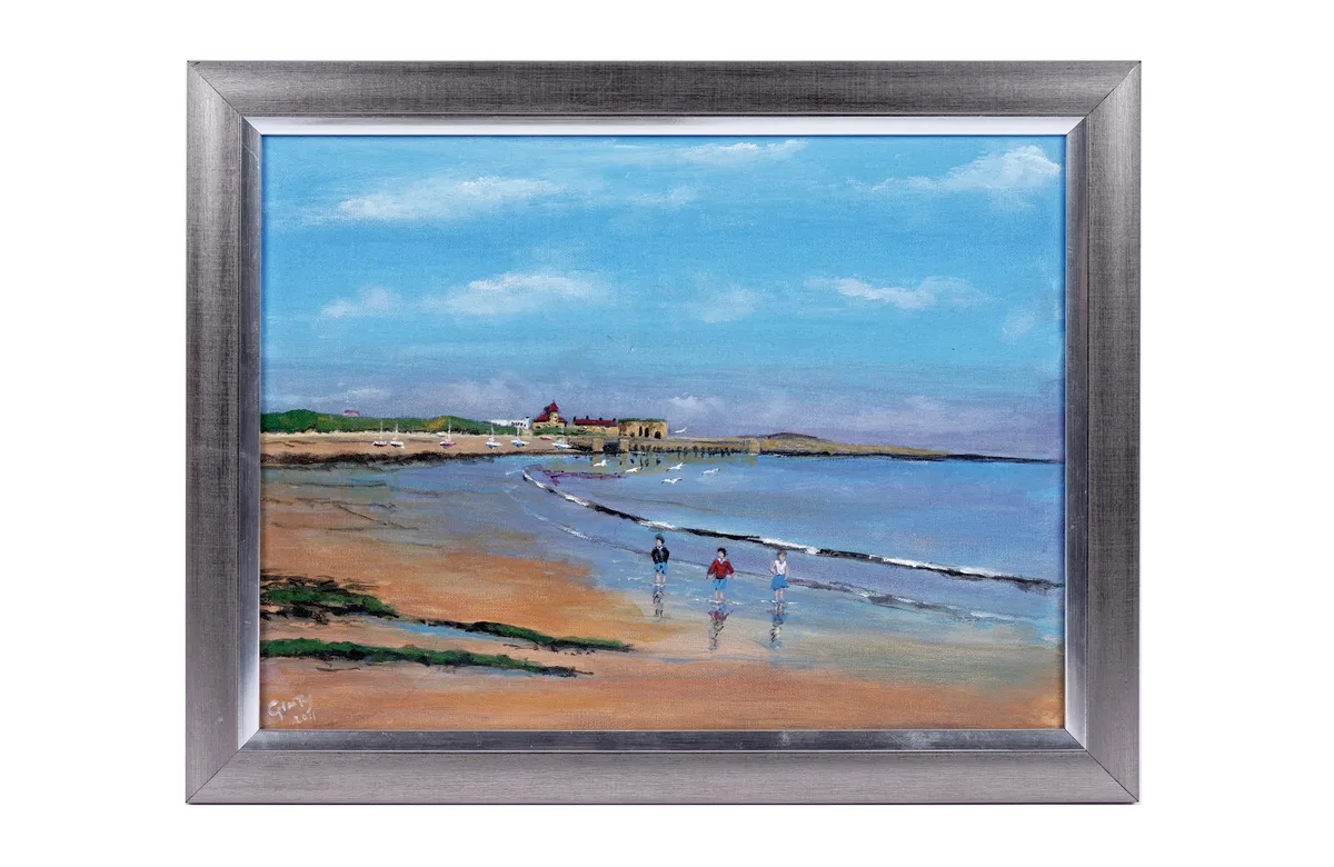 Bill 'Ginty' Bewick, Beadnell Bay, oil on canvas