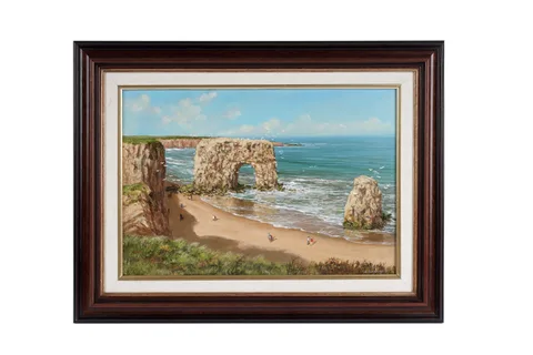 Ivan Lindsay, Marsden Rock, oil on canvas board