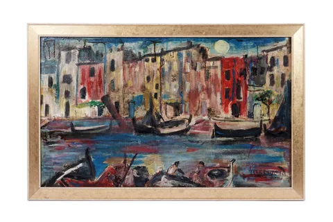 James Lawrence Isherwood, Venice Moonlight, oil on canvas
