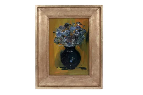 James Lawrence Isherwood, Cornflowers, oil on board