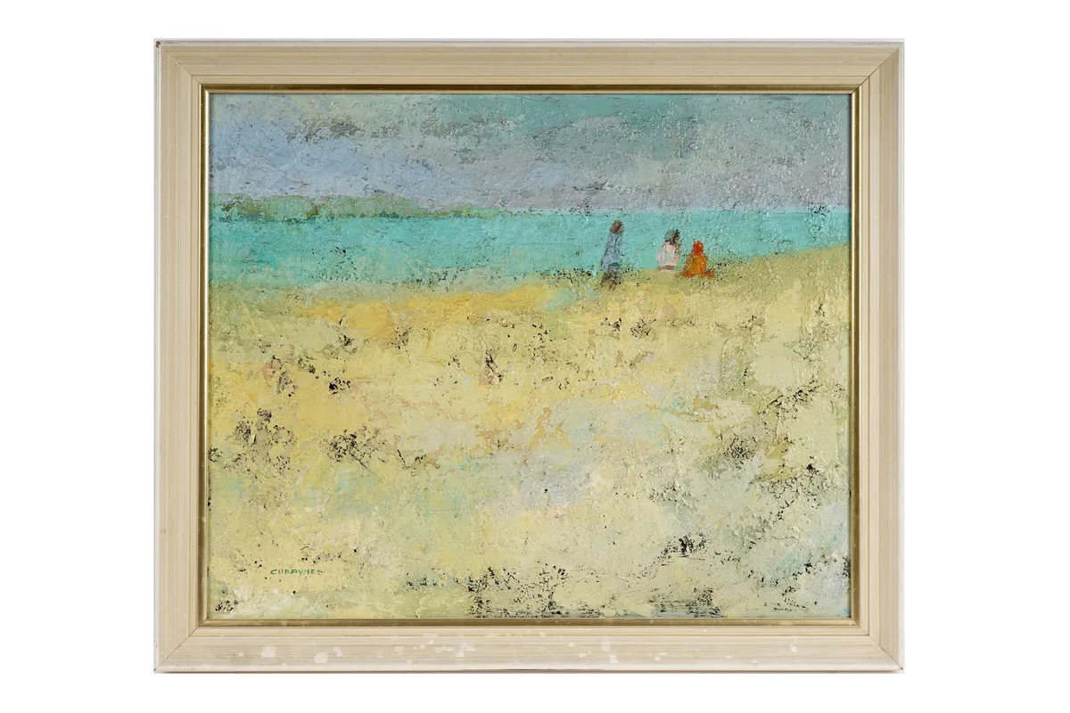 Jean Claude Cubaynes, A trip to the seaside, oil on textured canvas