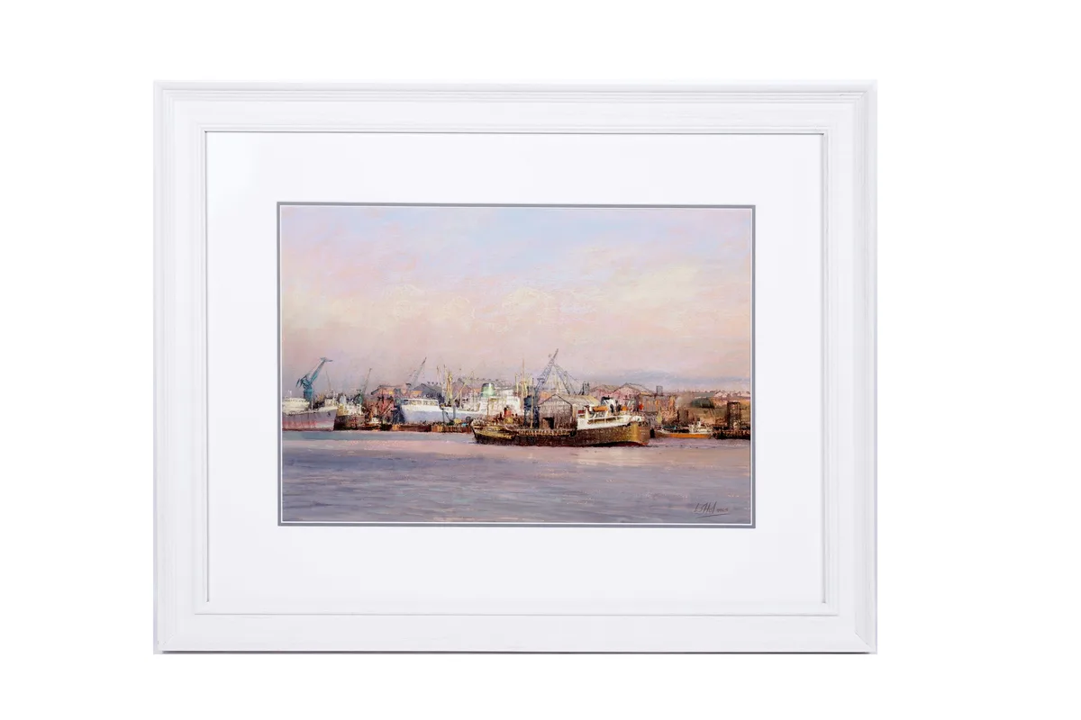 Walter Holmes, Middle Docks & Engineering Co Ltd, South Shields, pastel on paper