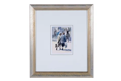Alan Reed, A trip to the shops, watercolour