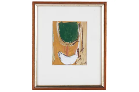 Roger Hilton, Abstract composition, oil on paper