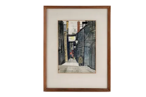 Richard Demarco, Anchor Close, Edinburgh, watercolour