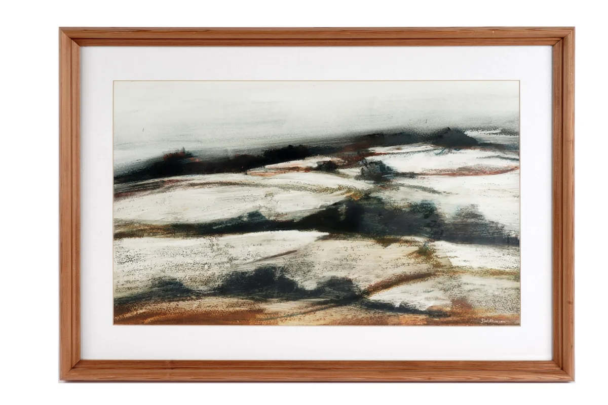Sarah Wilkinson, Fields of Snow, pastel