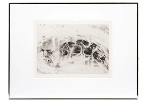 Terry Wilson, Anatomy of a Scream, limited edition aquatint, mezzotint, and drypoint on wove paper, 62/100