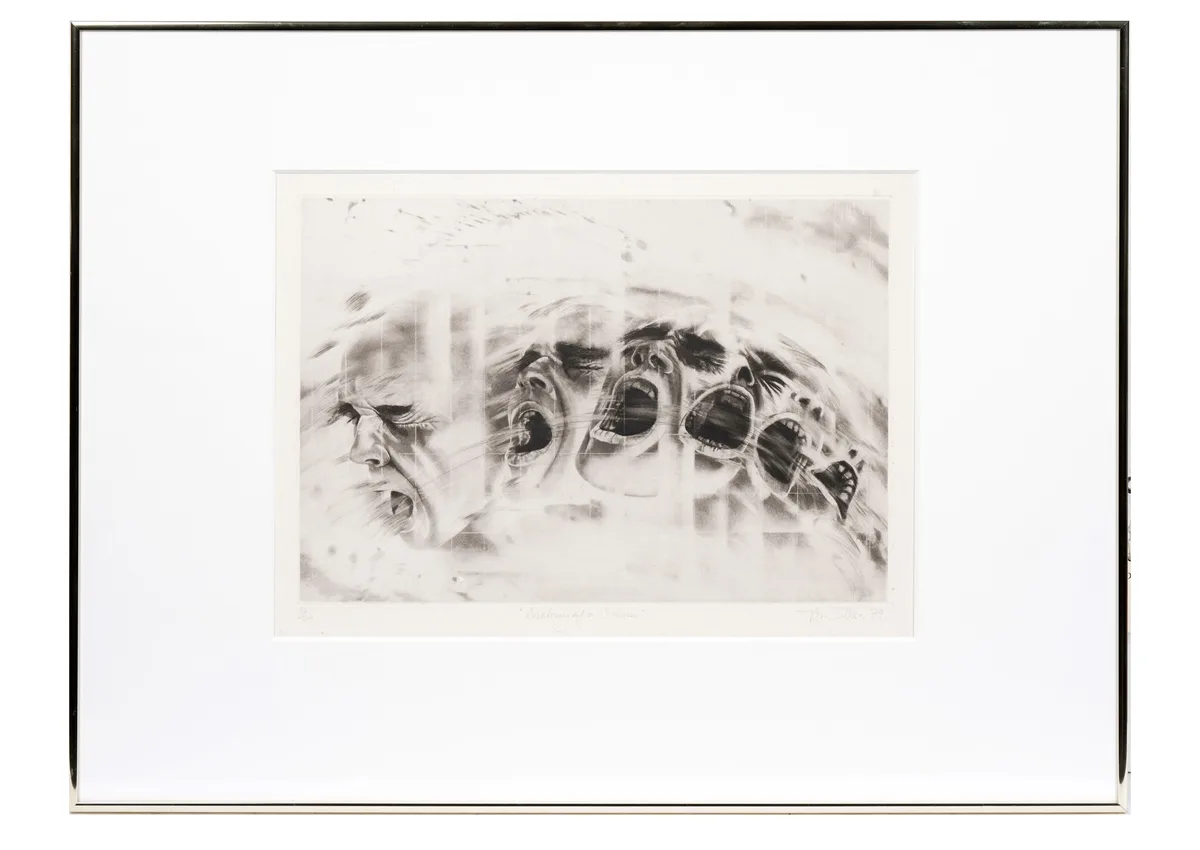Terry Wilson, Anatomy of a Scream, limited edition aquatint, mezzotint, and drypoint on wove paper, 62/100