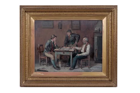 Septimus Dawson, Cornered, oil on canvas