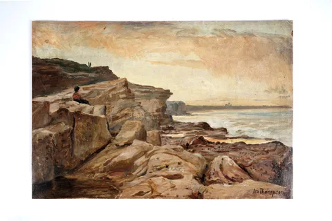 Isa Jobling, Table Rocks Looking North towards St. George's Church, oil on board