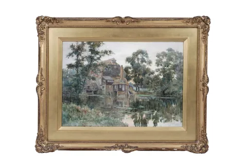 Frank Thompson, Deeds Mill, River Wardle, Beddington, Surrey, watercolour