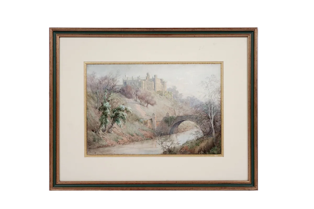 M. Davison, Lambton Castle, Chester-le-Street, watercolour