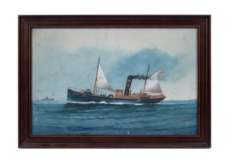 Alexander Harwood, Loch Ryan, HL7, gouache and watercolour
