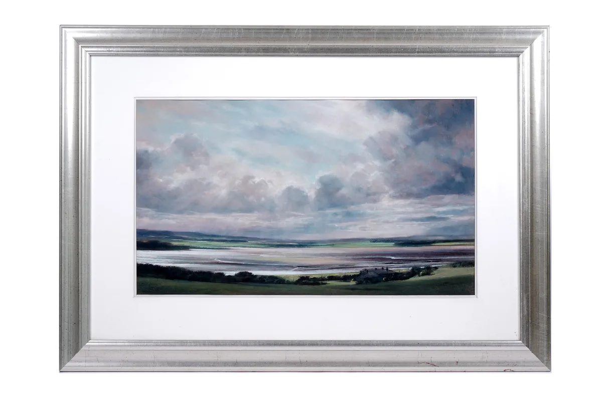 Robert Turnbull, Budle Bay at low tide, pastel