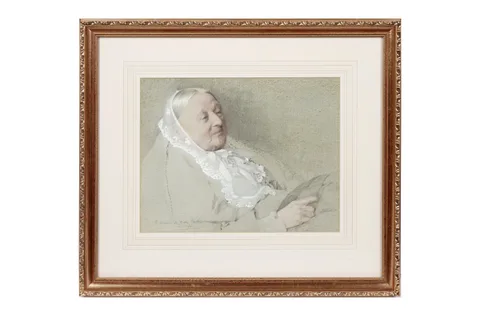 Frances Amicia de Biden Footner, Florence Nightingale, graphite and watercolour on paper