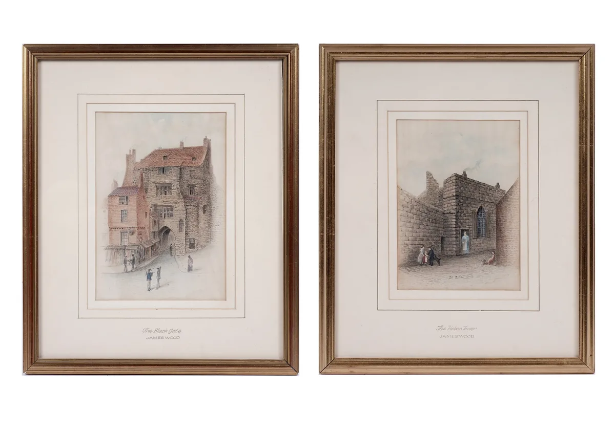 James Wood, Newcastle Views, watercolour