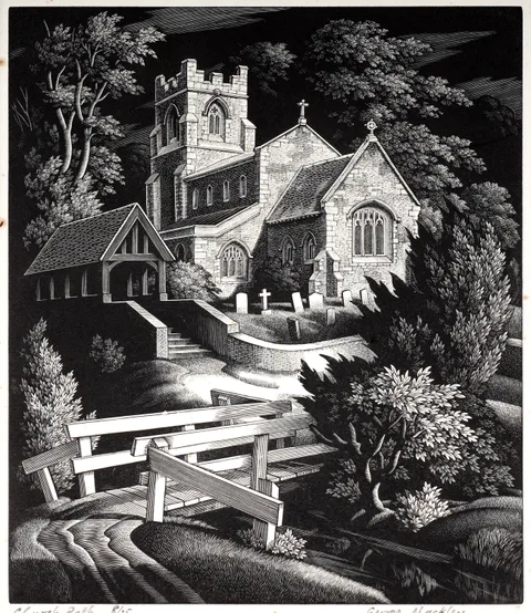 George Mackley, Church Path, pencil signed and titled