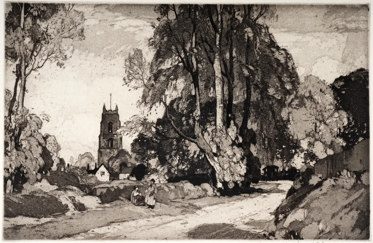 Leonard Squirrell, Stoke-by- Nayland, Suffolk, pencil signed, titled and dated 1955