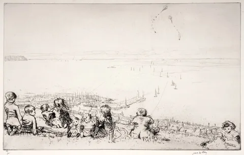 James McBey, The Moray Firth, etching