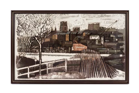 Norman Wade, New Bridge, Durham, lithograph