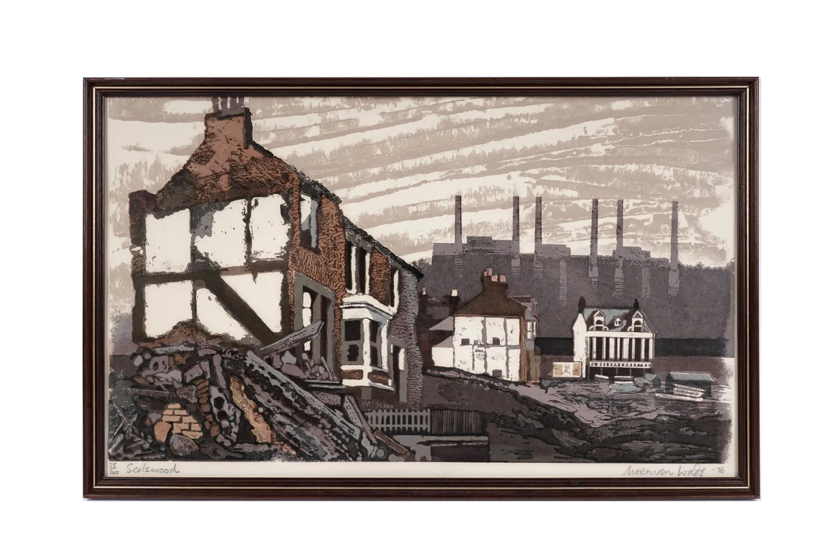 Norman Wade, Scotswood, limited edition lithograph 25/100