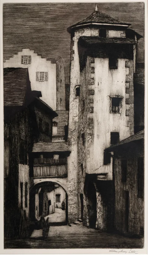 Sydney Lee, The tower, pencil signed