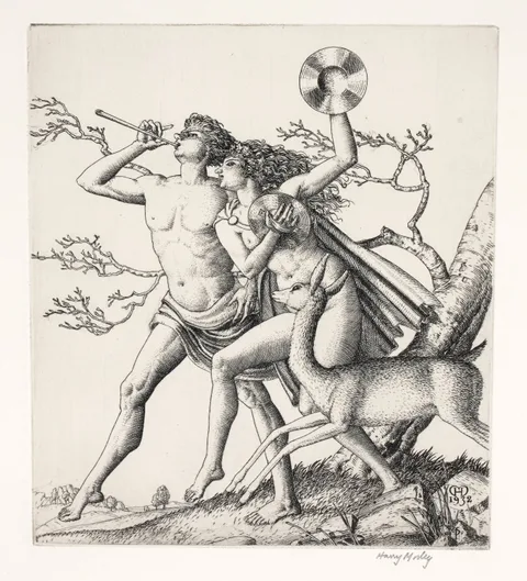 Harry Morley, Bacchanal, engraving