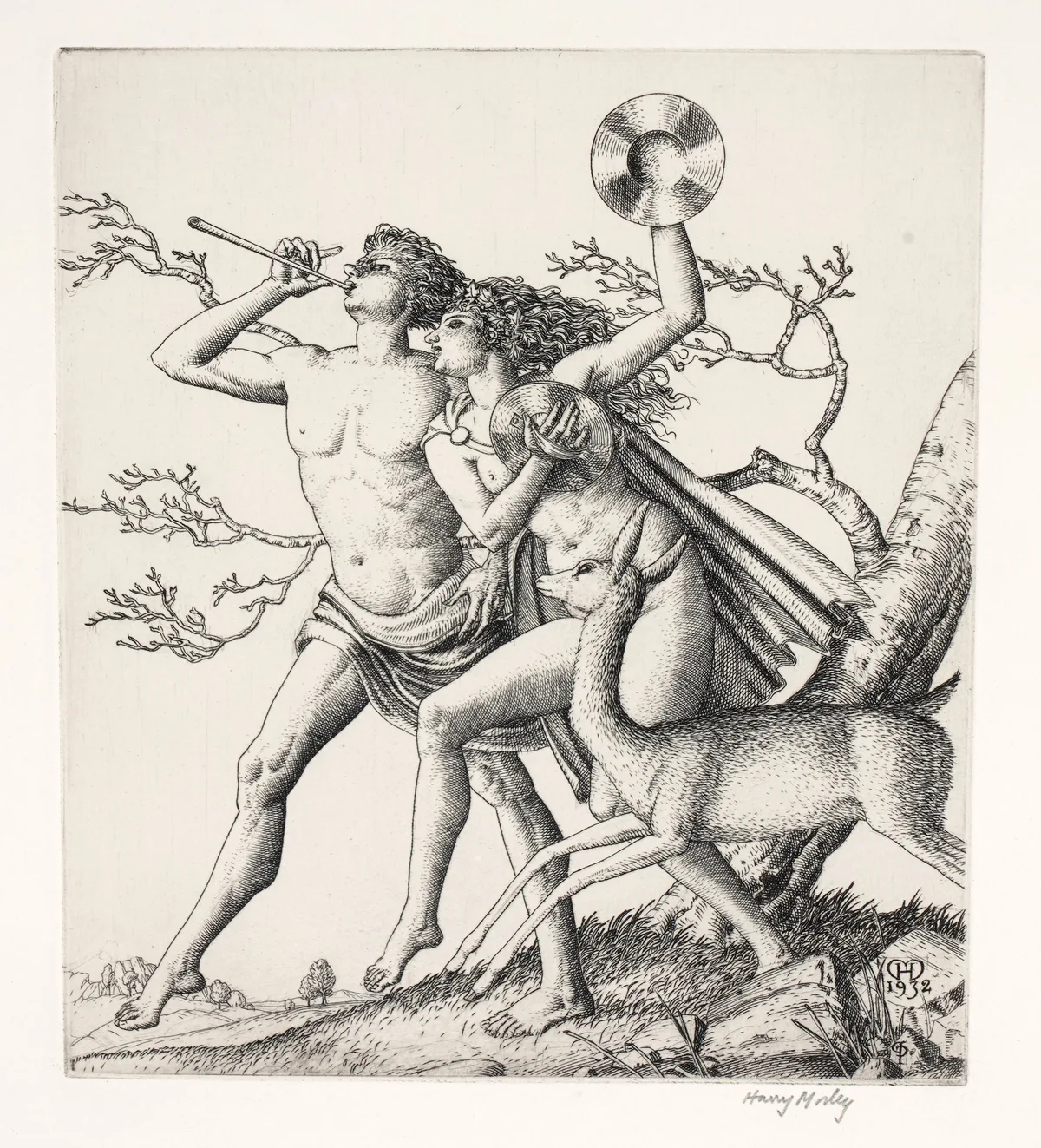 Harry Morley, Bacchanal, engraving
