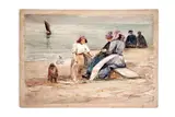 Robert Jobling, Staithes Girls on the Beach