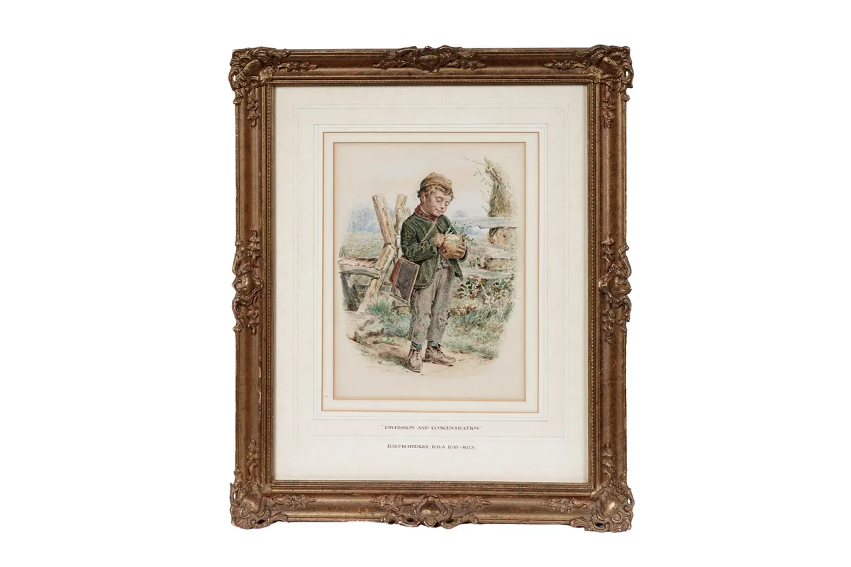 Ralph Hedley, Diversion and Concentration, watercolour on paper