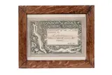 Walter Crane, London Schools Swimming Association certificate