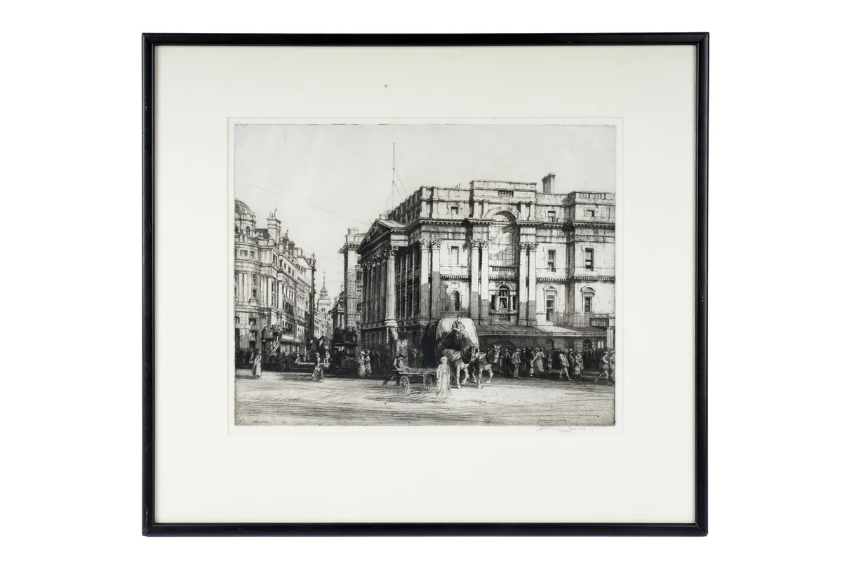 Nathaniel Sparks, A View of St Mary Woolchurch Haw, etching