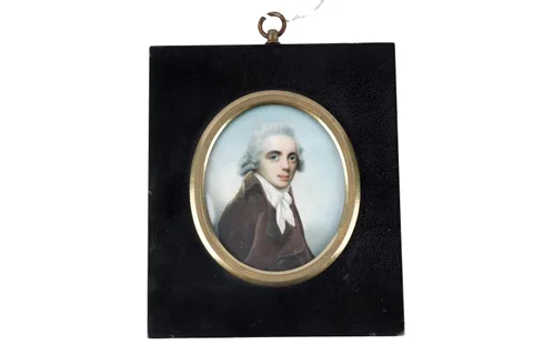 George Place, Portrait of a gentleman, watercolour on ivory