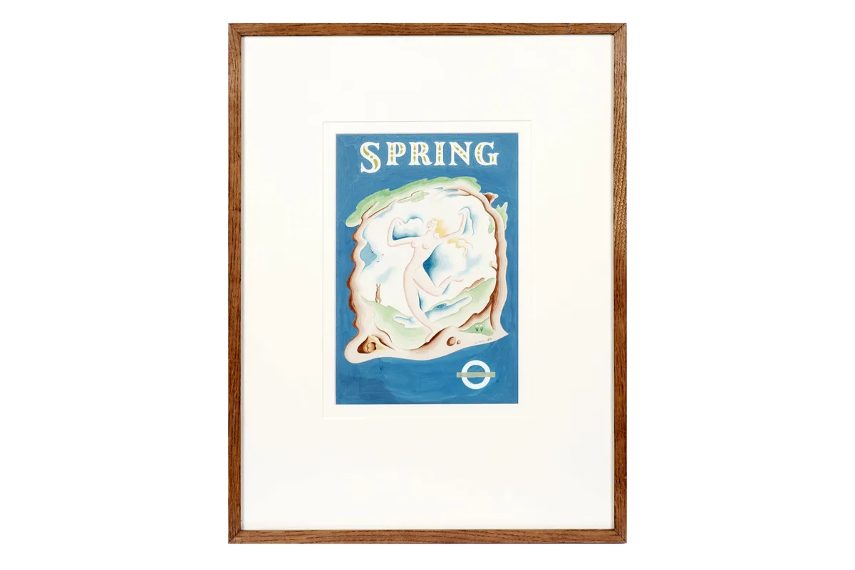 Ginn, Spring": an original design for the London Underground, gouache on paper