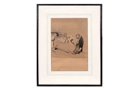 H. M. Bateman, Faithful Unto Death, pen and ink