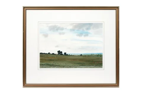 John Peace, Tyne Valley from Hedley on the Hill, watercolour