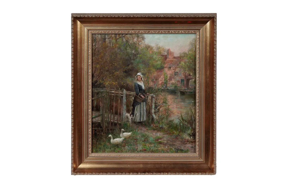 T. H. Scanes, An Evening Walk, oil on canvas