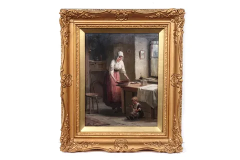 Alexander Rosell, Making Raspberry Jam, oil on canvas
