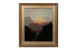 George Blackie Sticks, Sunset over a Mountain Stream