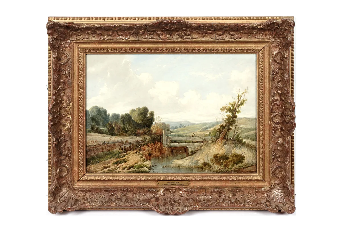 Alfred Gomersal Vickers, Downlands, oil on canvas