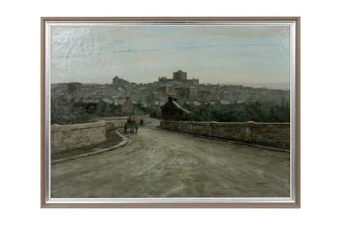 James Riddel, View of Hexham, oil on canvas