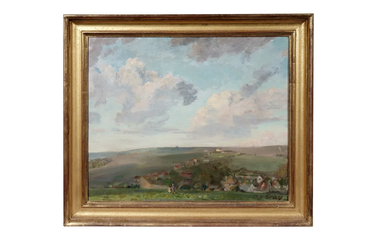 Douglas Stannus Gray, A Sunny Walk Above Southwick, oil on canvas