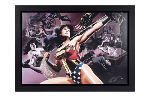 Alex Ross, Wonder Woman: Defender of Truth, limited edition giclee print on canvas, 126/195, with certificate