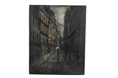 Mid 20th Century French School, Paris, France 1945, oil on board